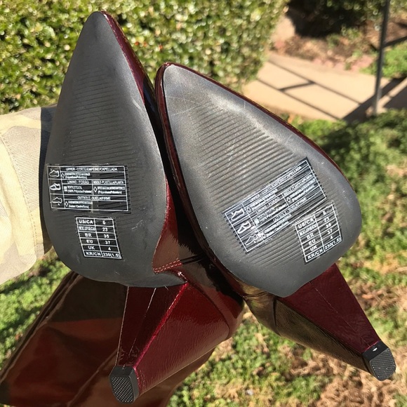 FOREVER 21 Faux Patent Leather Thigh-High Boots - Picture 6 of 8